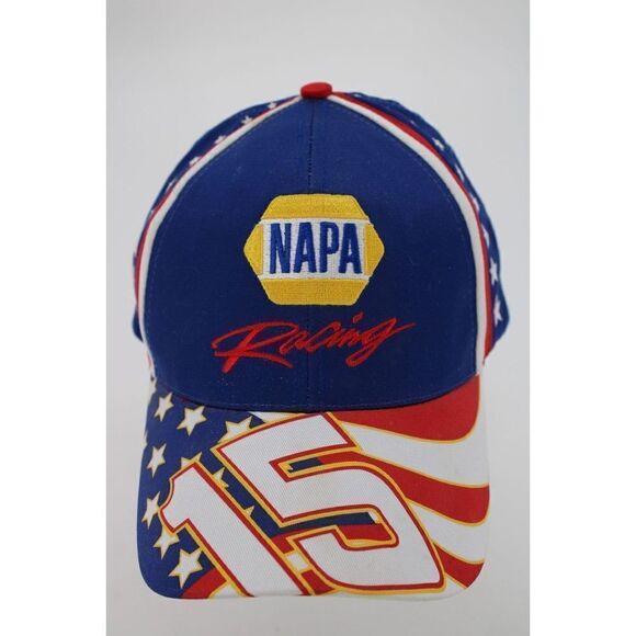 Napa Racing 15 One Size Red White Blue Cap Hat Adj - Picture 1 of 6